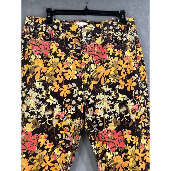 Mother The Hustler High-Rise Corduroy Pants Autumn Floral Size 33 - Picture 4 of 12